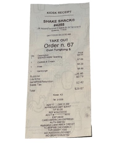 Number shake shack - shack, tung
