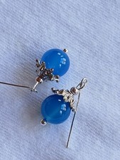 Vintage Doll Earrings Blue