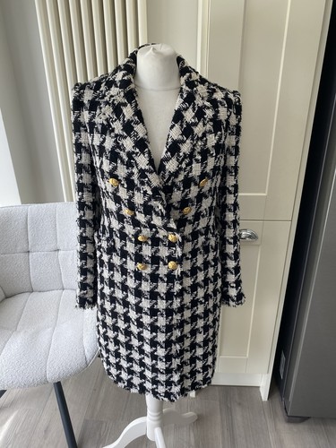 Zara black white - tweed, m