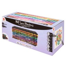 Decotime 160 XL PACK Twin Markers Paint ART Deco Tray ANY SURFACE Professional