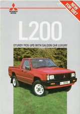 Mitsubishi L200 Pick-Up 1986-87 UK Market Foldout Sales Brochure 2WD 4WD