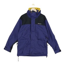 Berghaus Mera Peak Jacket Mens Size M Blue Waterproof Outdoor Hiking