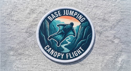 Base jumping wing suit - suit, patch