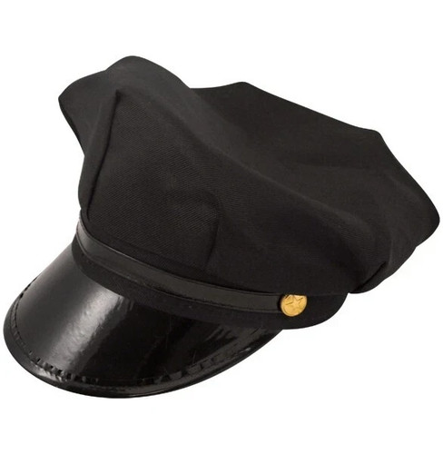 Adult black chauffeur peaked - adult,