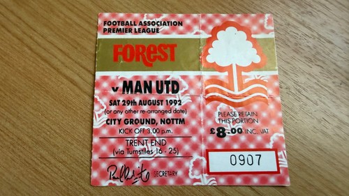 Ticket 1992 nottingham - 1992/93,