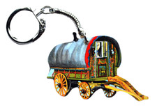 Gypsy Caravan Keyring - Romany