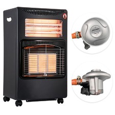 4.2KW Space Heater Mobile Room Calor Gas Ceramic Cabinet Heaters Iron Stove Fire
