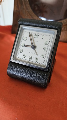 Vintage angelus travel clock - vintage,
