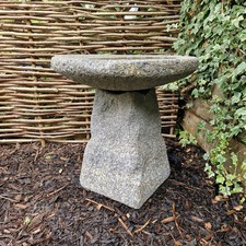 Aged Staddle Stone Bird Bath G