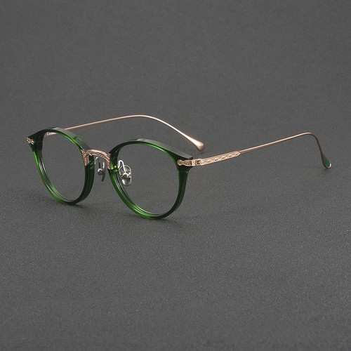 Retro oval acetate green rose - retro,