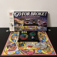 Vintage Go For Broke ! Board Game by MB Games 1985 - (8yrs+) ~ Complete