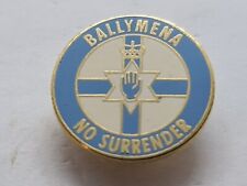 Ballymena United Northern Ireland Crest Small Pin Badge no Surrender sky blues 