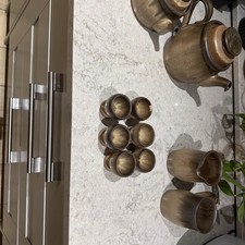 6 x Denby egg cups. Romany pattern. No cracks. One has a tiny chip (see photo).