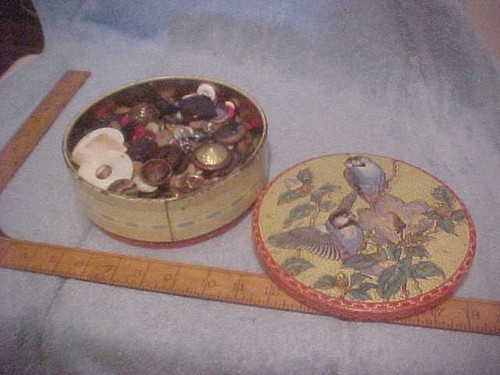Vintage button tin - vintage,