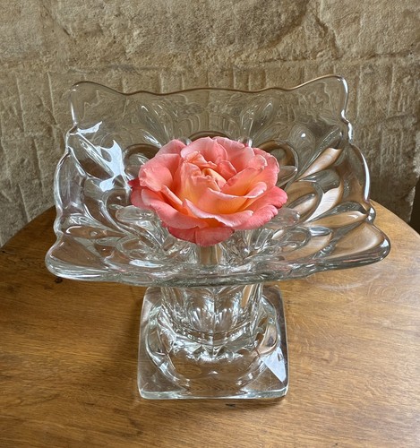 Vintage clear pressed glass