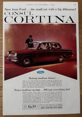 Vintage 1960 ford consul - 1960's,