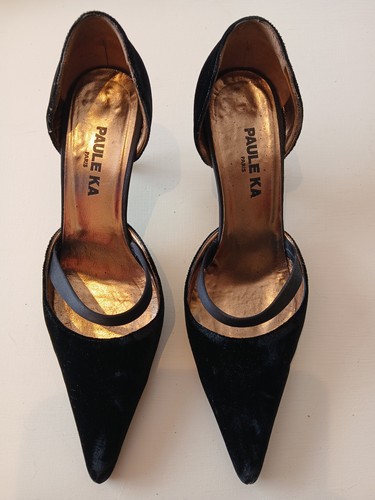 Paule black velvet high - black,