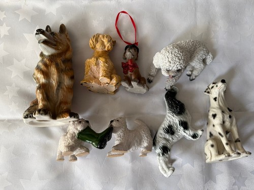 Vintage assorted dogs figurine - vintage,