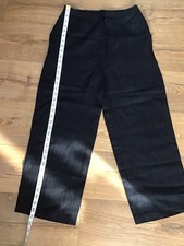 Linen Trousers In Black. Size
