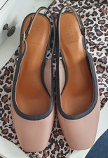 Marks&Spencer Sling Back Shoes Beige Leather Upper Insolia Comfort  Fabulous ?