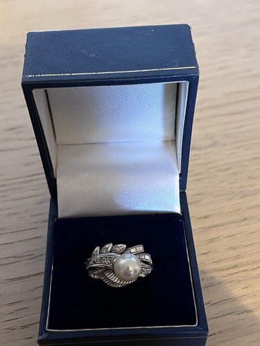 Antique pearl ring 14k - antique,