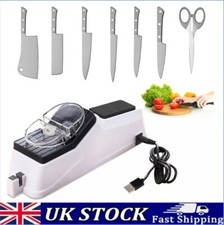 2 in1 Electric Knife Sharpener and Scissor Sharpeners Family Kitchen Home Tool-