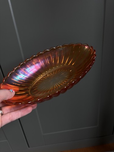 Carnival glass oval - glass,