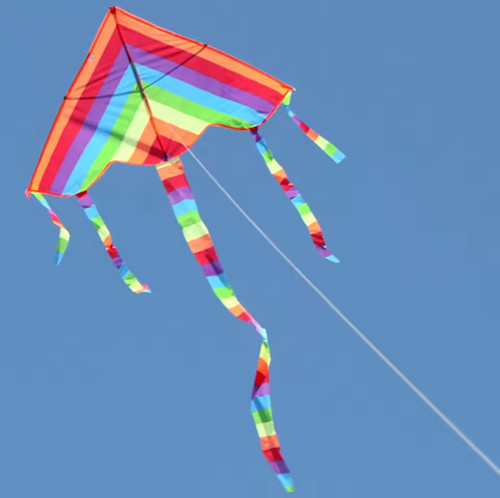 Easy fly colorful rainbow kite - rainbow,