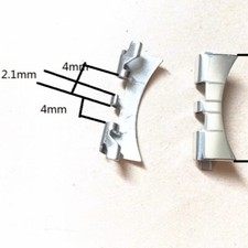 4x2.1mm Silver Steel Curved