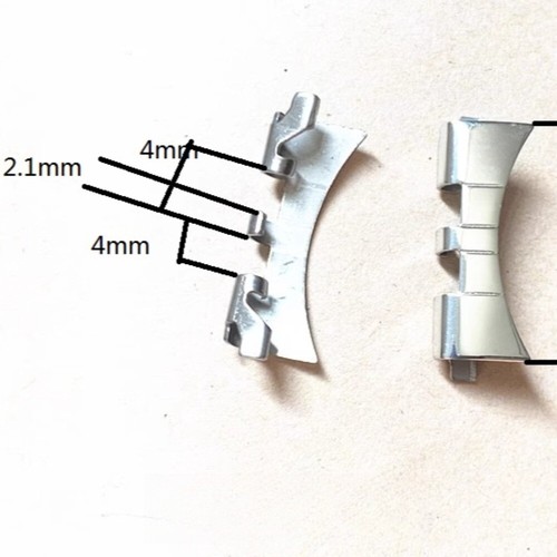 4x2 1mm silver steel curved - 4x2.1mm,