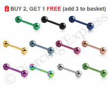 2X Tongue Bar Piercing