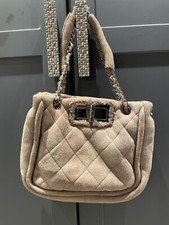 CHANEL Shearling Bag Beige