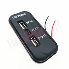 3 Port 18W PD Type-C Dual USB