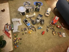 PlayMobil Job Lot (fire and Police station, emergency vehicles and skate park)