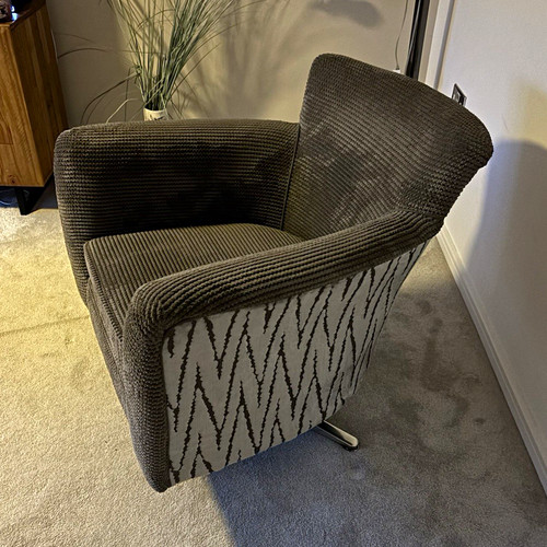Brown upholstered accent chair - brown,