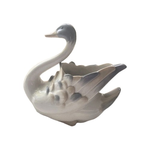 Vintage swan figurine planter - figurine,