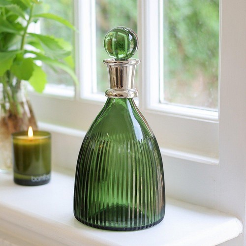 Emerald glass port decanter - emerald,