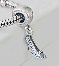 Genuine Pandora Bracelet Charm - Disney Cinderella's Glass Slipper Dangle S925