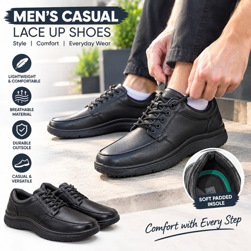 Men black lace casual - up,