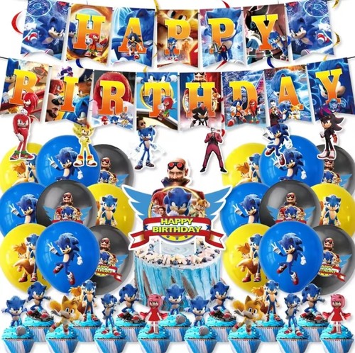 64pcs sonic the hedgehog party - sonic,