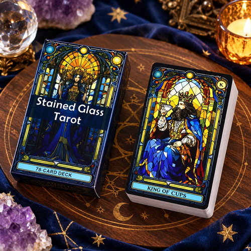 Stained glass tarot - stained, table