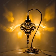 Turkish Moroccan Style Mosaic Multicolour Lamp Desk Table Lamp Light Large Globe