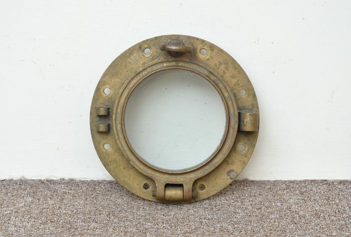 Antique porthole old - , brass