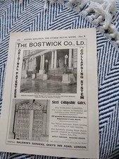 2pp Bostwick Co Collapsible  Folding  Gates  B& S Folding  Gate Company 1902 