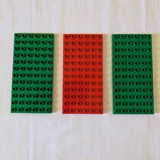 3 x Lego Duplo Green And Red