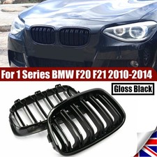 For BMW 1 Series F20 F21 Pre-LCI 2011-2014 Gloss Black Front Kidney Grill Grille
