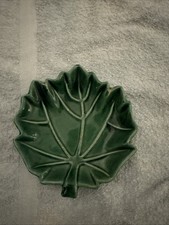 15cm Green Leaf Style Display Plate Dish Ornament Home Decor Ceramic Bowl Gift