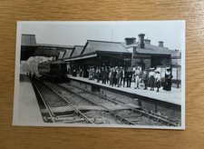 Old Postcard Size Photo Of GWR Steam Railcard Arriving At Dawlish