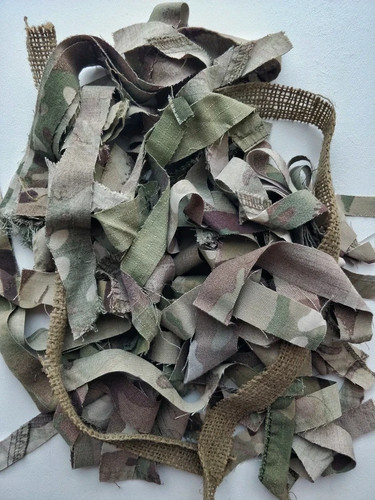 Ghillie scrim garnish for