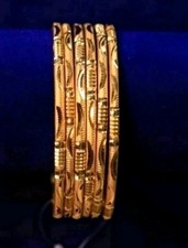 22k gold plated Indian bangles women's fashion ethnic jewellery  6 Pcset 2.8